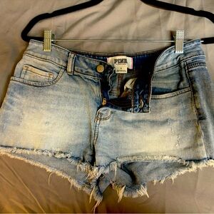 Frayed edge shorts